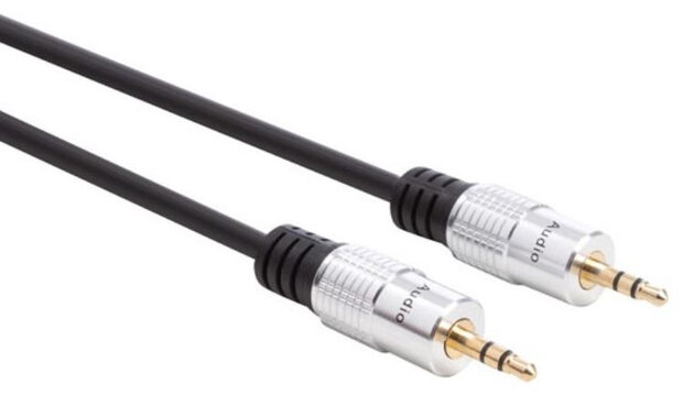 audiokabel RCA 5 meter 5 mm koper zwart