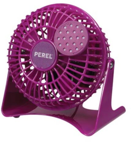 tafelventilator 14 W 10 cm staal paars