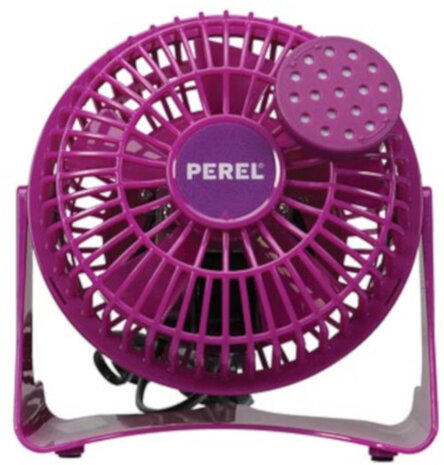 tafelventilator 14 W 10 cm staal paars