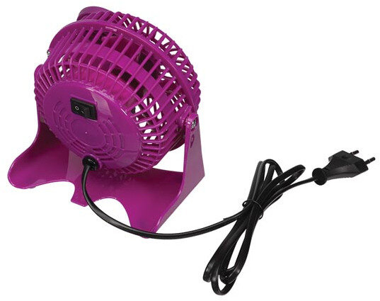 tafelventilator 14 W 10 cm staal paars