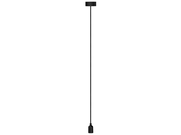 hanglamp 100 cm E27 siliconen/textiel zwart