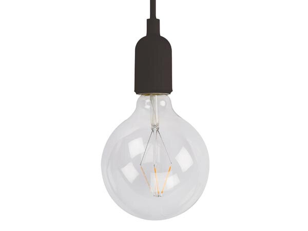 hanglamp 100 cm E27 siliconen/textiel zwart