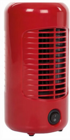 tafelventilator 14W 10 x 20 cm ABS rood