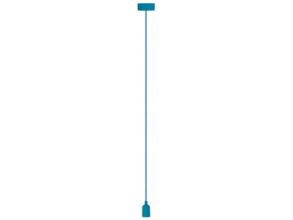 hanglamp 100 cm E27 siliconen/textiel blauw