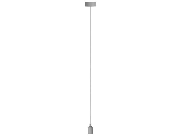 hanglamp 100 cm E27 siliconen/textiel grijs