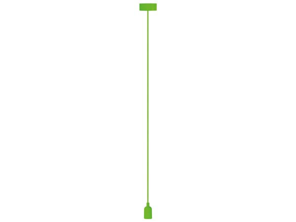 hanglamp 100 cm E27 siliconen/textiel groen