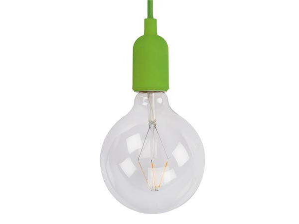 hanglamp 100 cm E27 siliconen/textiel groen