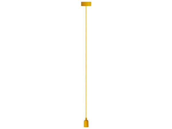 hanglamp 100 cm E27 siliconen/textiel geel