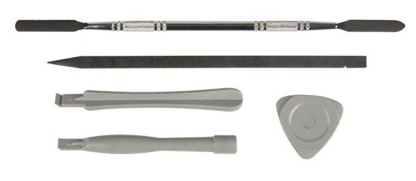 reparatieset elektronica RVS/nylon grijs 5-delig