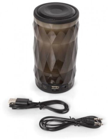 stereo-speaker led Bluetooth 5W 5,2 x 14,5 cm bruin