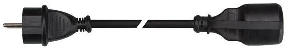 verlengkabel 25 meter rubber zwart