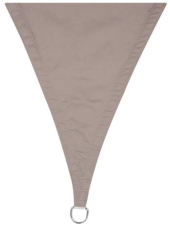 schaduwdoek driehoekig 3,6 meter polyester taupe