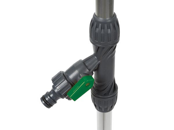 tuindouche 165-215 cm staal groen/zilver