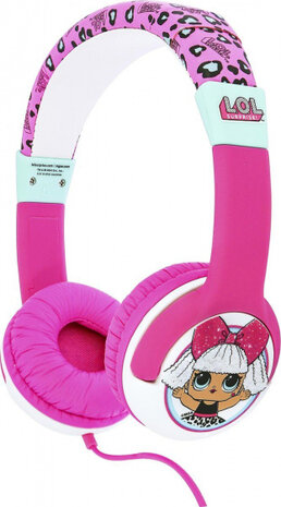 koptelefoon LOL Surprise My Diva roze junior 85dB roze