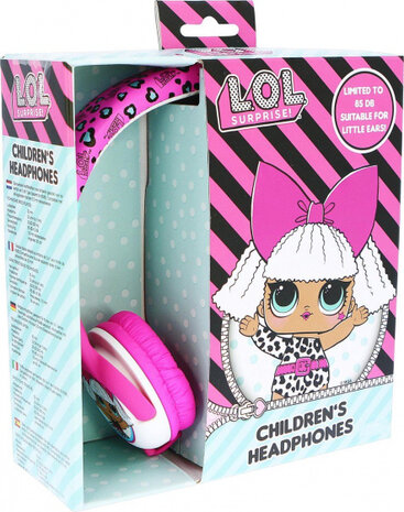 koptelefoon LOL Surprise My Diva roze junior 85dB roze