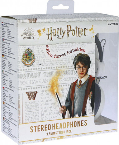 koptelefoon Harry Potter Hogwarts junior 90 dB wit/zwart