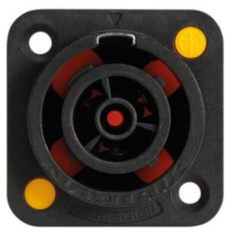 uitgangsconnector 16A 4,4 x 3,5 cm geel/grijs
