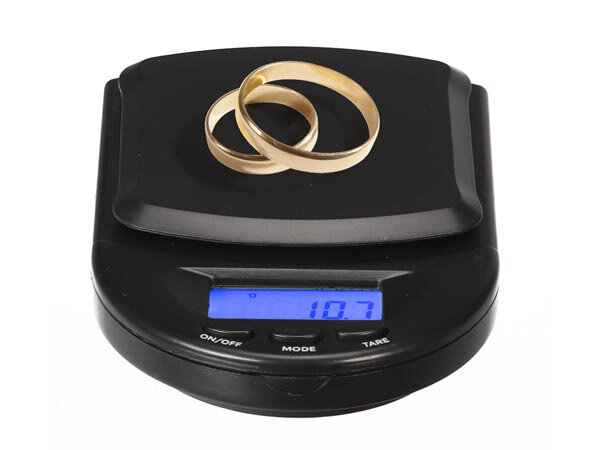 precisieweegschaal digitaal 10 x 6,9 cm ABS zwart
