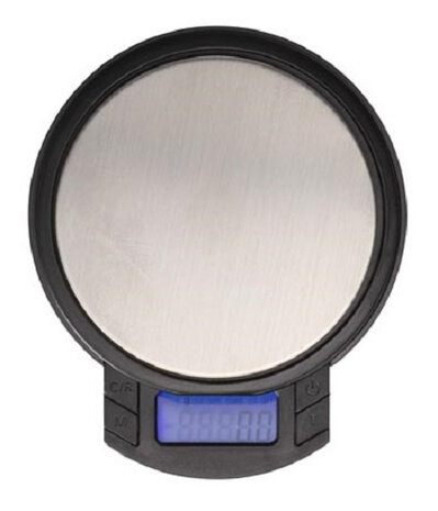 precisieweegschaal digitaal 8,5 cm ABS/RVS zwart/zilver