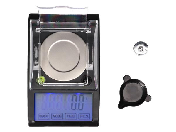 precisieweegschaal digitaal 19 x 15,5 cm ABS/RVS zwart
