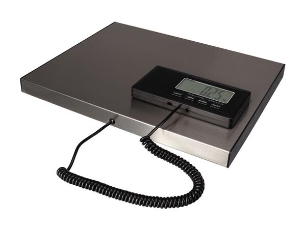 postweegschaal digitaal 20 x 20 cm ABS zwart/grijs