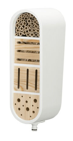 insectenhotel ClickUp! 12,7 x 36 cm hout wit/beige