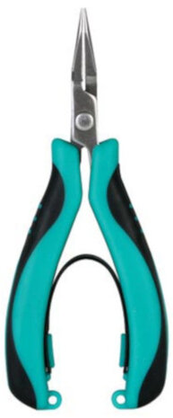 platbektang 12 x 6,4 cm staal turquoise/zwart
