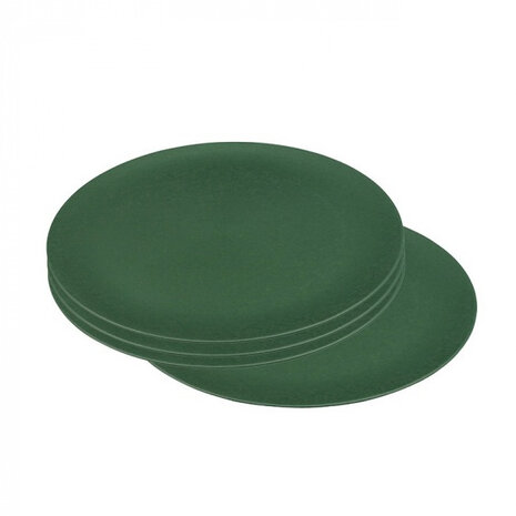 bord Flavour 25,5 cm biokunststof groen 4 stuks