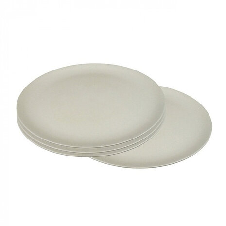 bord Flavour 25,5 cm biokunststof wit 4 stuks