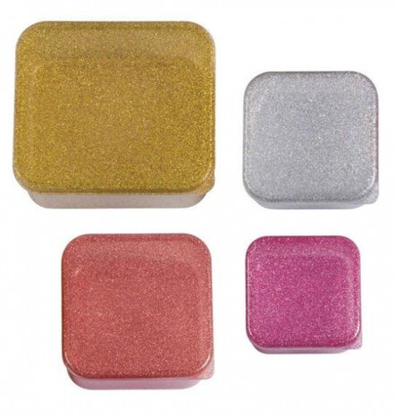 snackbakjes Gold Blush bpa-vrij 4-delig