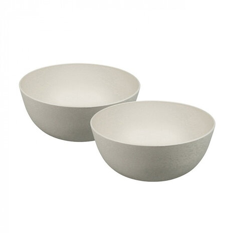 kom Boost 900 ml 18 cm biokunststof wit 2 stuks