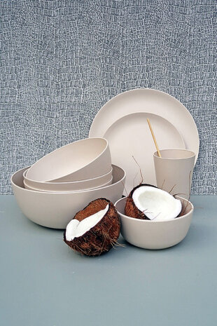 kom Boost 900 ml 18 cm biokunststof wit 2 stuks