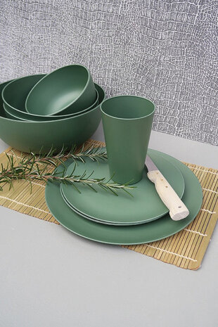 kom Boost 500 ml 14 cm biokunststof groen 4 stuks
