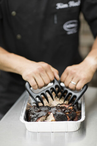 barbecuevorken Pulled Pork polycarbonaat zwart 2 stuks