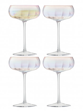 champagneglas Pearl 300 ml transparant 4 stuks
