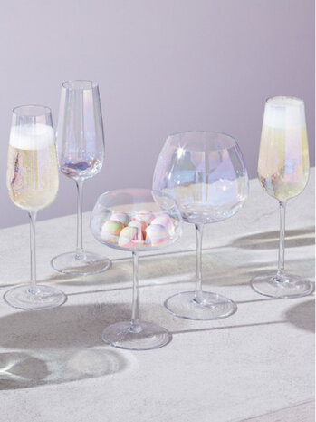 champagneglas Pearl 300 ml transparant 4 stuks