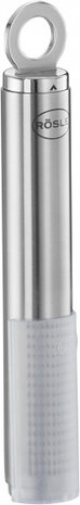 rasp nootmuskaat 2,5 x 18 cm RVS/siliconen zilver