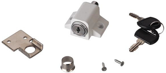 raamslot aluminium/staal zilver/wit 2-delig