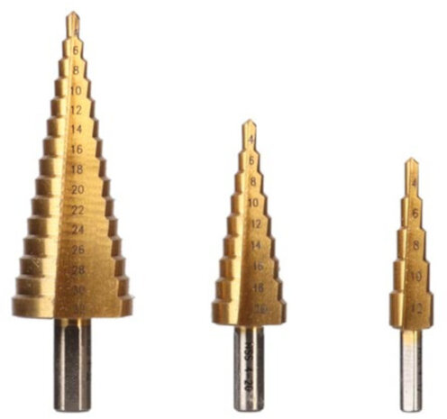 trapborenset HSS/titanium goud 3-delig