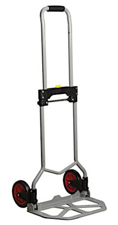 steekwagen inklapbaar 60 kg staal/rubber zilver/zwart