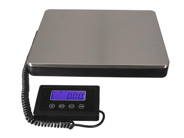 postweegschaal digitaal 21 x 16 cm ABS/RVS grijs/zwart