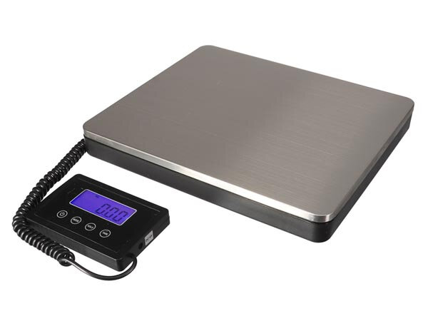 postweegschaal digitaal 21 x 16 cm ABS/RVS grijs/zwart