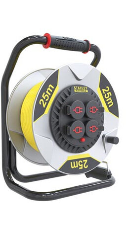 haspel Fatmax randaarde 4-voudig 16A 25 meter neopreen