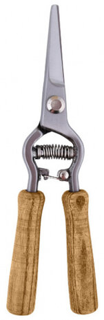 plantensnoeischaar 21,4 cm staal/hout zilver