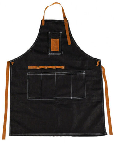 tuinschort dames 64,5 x 97 cm katoen blauw