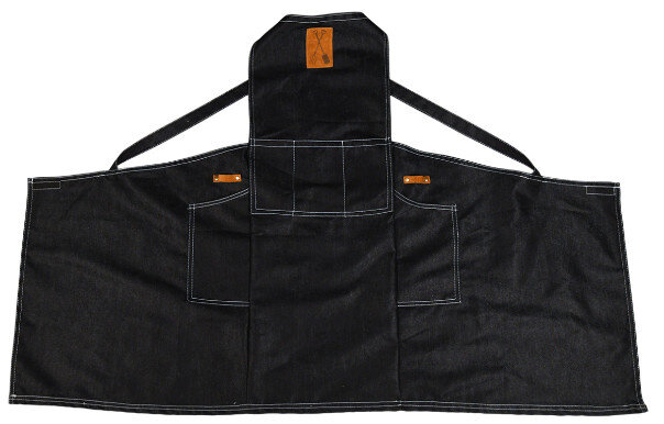 tuinschort dames 58 x 91 cm katoen blauw