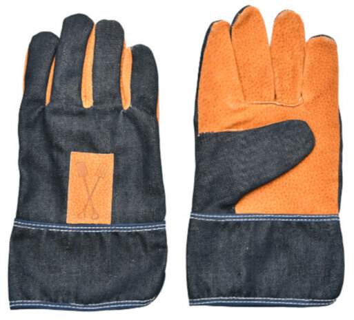tuinhandschoenen 15,5 x 27 cm katoen blauw