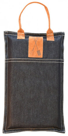 kniekussen 25 x 40 cm katoen/polyester blauw