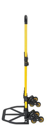 trappensteekwagen 102 x 40 cm staal/nylon geel/zwart
