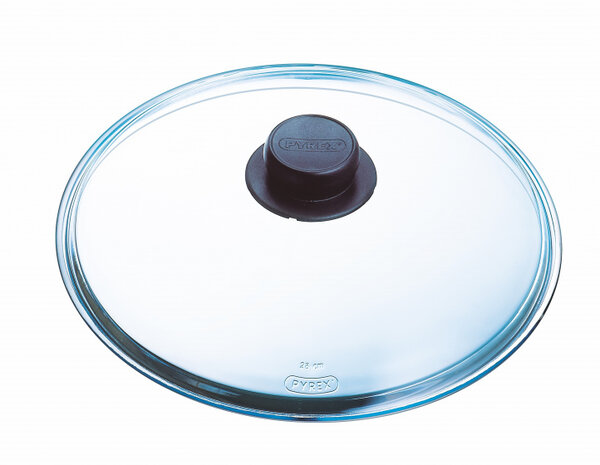 pannendeksel Classic 28 x 5 cm glas transparant